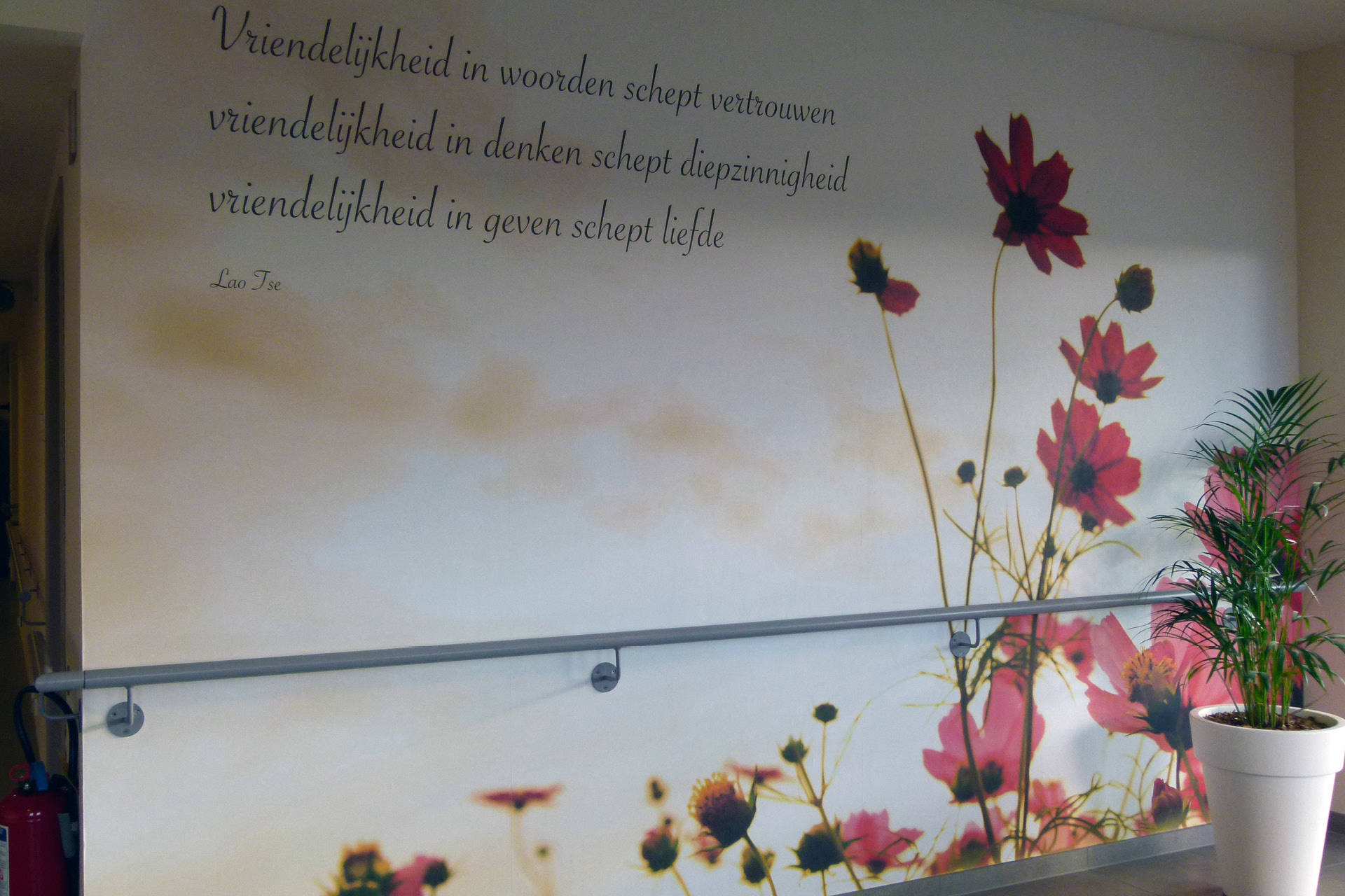 foto muurprint hof ter bloemen